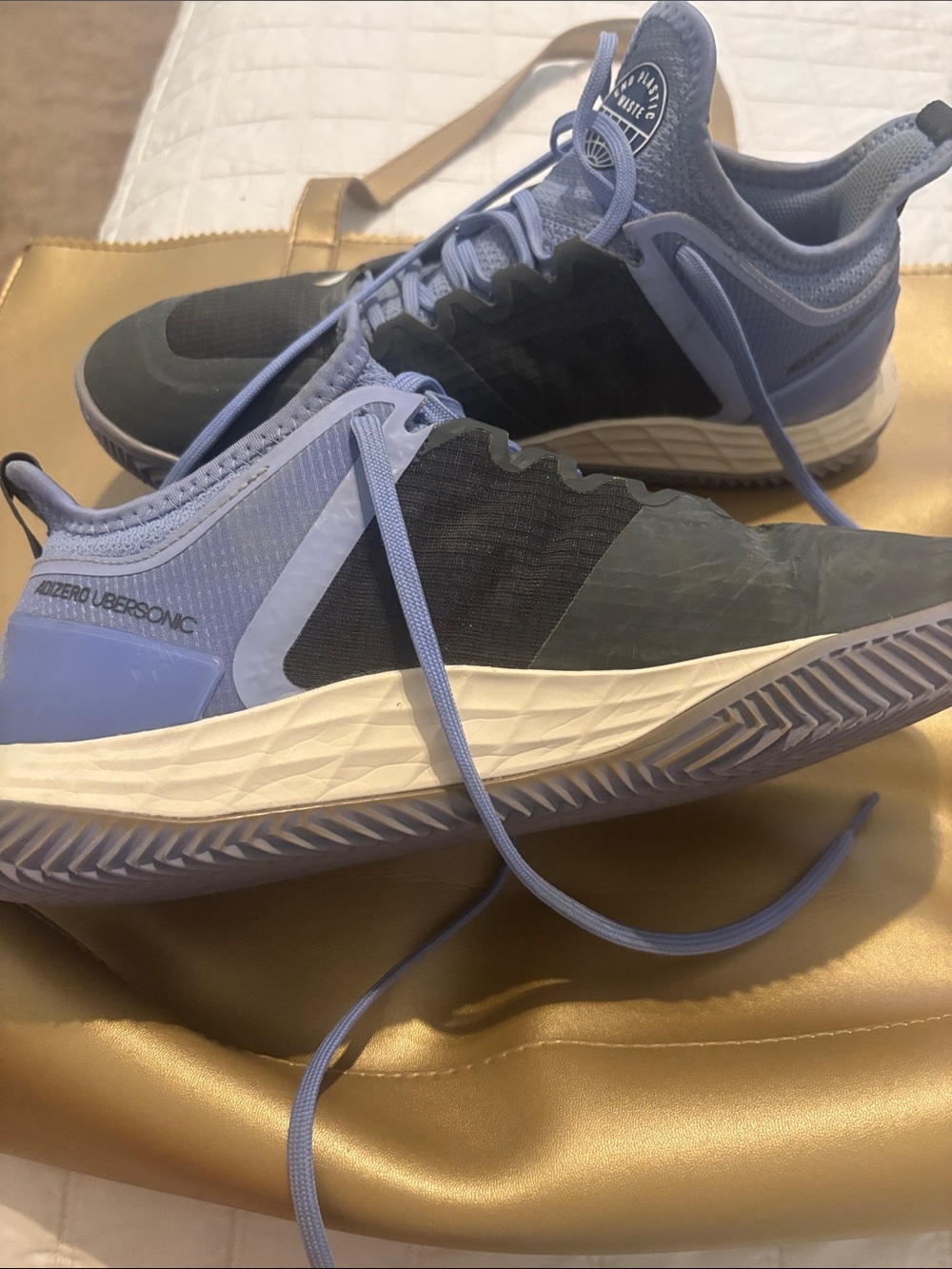 adidas Adizero Ubersonic Sneakers in Light Blue and Black